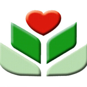 Heart centered flower logo