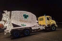 Truck covered with lights